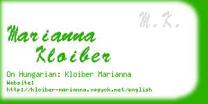 marianna kloiber business card